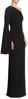 Thumbnail for your product : SOLACE London Ysabel One-Shoulder Bell-Sleeve Gown
