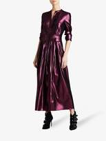Thumbnail for your product : Burberry long-sleeve pintuck lamé dress