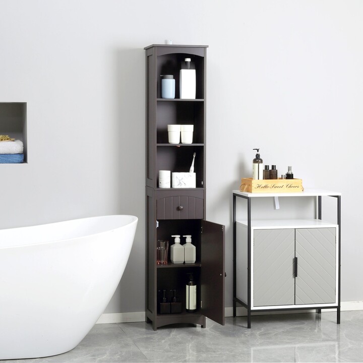 Bathroom Storage Free Standing Bath Storage Unit, Tall