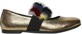 Thumbnail for your product : Leather Ballerina Flats W/ Mink Fur