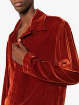 Thumbnail for your product : Edward Crutchley notched lapel velvet shirt