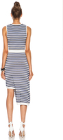 Thumbnail for your product : Opening Ceremony Microcable Side Drape Viscose-Blend Dress in Cobalt Multi