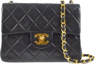 Chanel Pre-owned 1990-2000s Mini Clasic Flap Shoulder Bag - Black