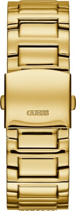 GUESS Men's Crystal Gold-Tone Stainless Steel Bracelet Watch 46mm