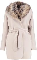 Thumbnail for your product : boohoo Abigail Faux Fur Collar Wrap Coat