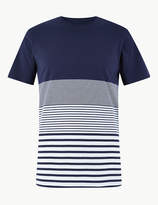 Thumbnail for your product : Marks and Spencer Pure Cotton Striped Crew Neck T-Shirt