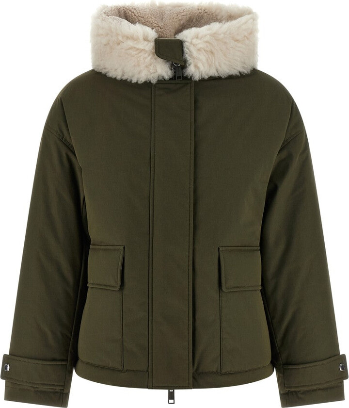 Yves Salomon Merino Shearling Hooded Parka