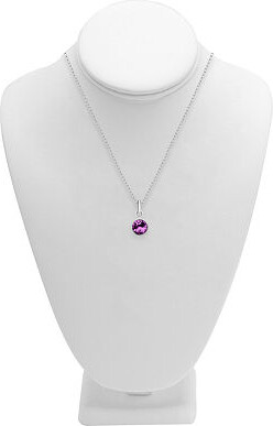 Itsy Bitsy Birthstone Crystal Sterling Silver 18 Inch Cable Pendant Necklace