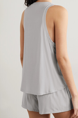 Eberjey Finley Stretch-jersey Pajama Set - Light gray