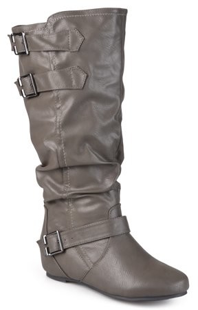 womens grey boots wide calf