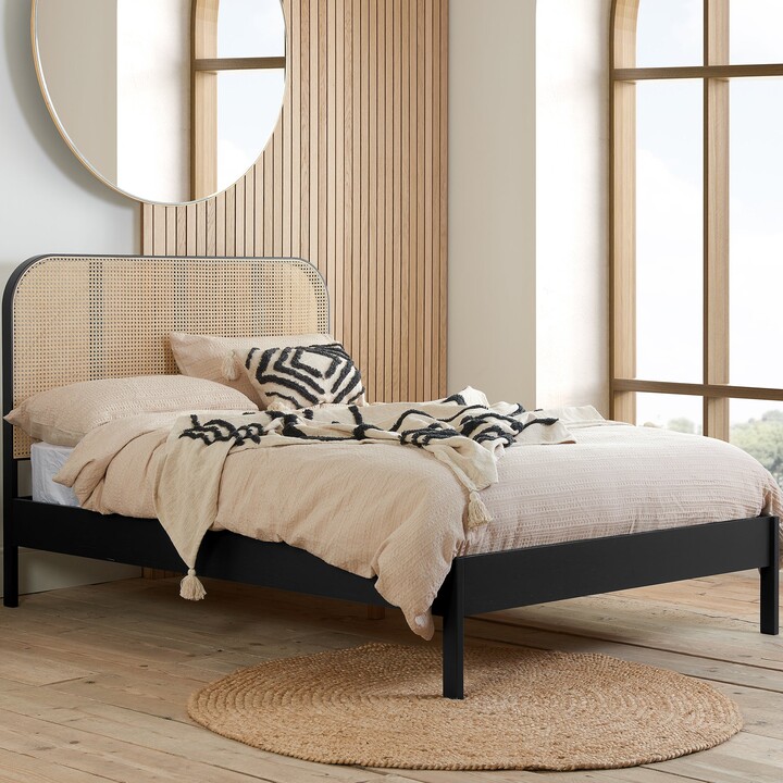 Dunelm Margot Rattan Bed Black ShopStyle