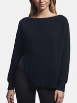 Cotton Linen Boatneck Sweater in 