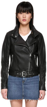 Mackage HANIA biker style leather jacket with belt