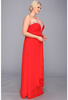 Thumbnail for your product : Faviana Plus Size Beaded Sweetheart Strapless Chiffon Gown 9324