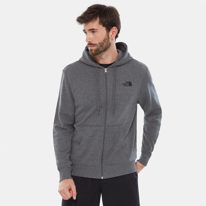 north face grey zip up