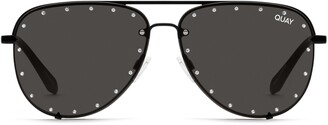 Quay High Key 65mm Oversize Aviator Sunglasses