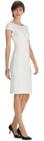 Thumbnail for your product : White House Black Market Ponte Cap Sleeve White Sheath Dress