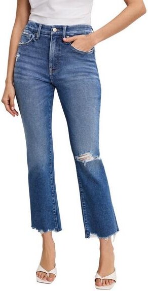 Good American Women's Good Legs Slim Fit Straight Jeans Indigo 0 27.5