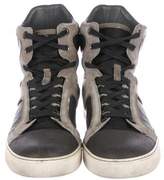 Thumbnail for your product : Lanvin Leather High-Top Sneakers