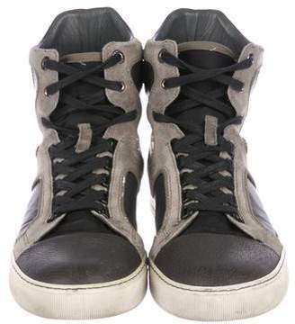 Lanvin Leather High-Top Sneakers