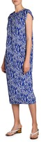 Thumbnail for your product : Marni Ruched Collar Silk Midi Dress