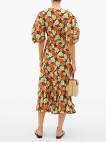 Thumbnail for your product : Rhode Resort Fiona Floral-print Cotton Wrap Dress - Brown Print