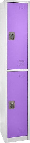 AdirOffice 72" 2-Tier Purple Storage Locker (629-202-PUR)