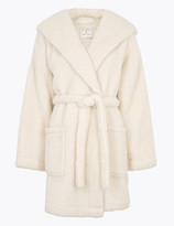 Thumbnail for your product : Marks and Spencer Fleece Hooded Short Dressing Gown