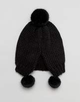 Thumbnail for your product : Urban Code UrbancodeTriple Pom Beanie in Black