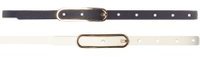 Dorothy Perkins Womens 2 Pack Navy and Cream Oval Belts