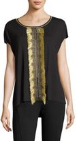 Thumbnail for your product : Elie Tahari Fringe-Accented Top