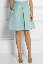 Thumbnail for your product : Tibi Katia cotton and silk-blend faille skirt