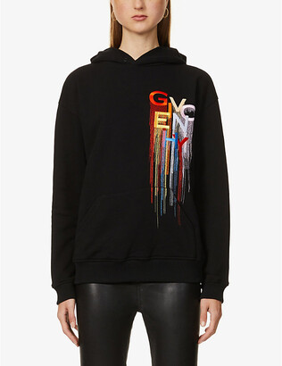 Givenchy Logo-embroidered cotton-jersey hoody