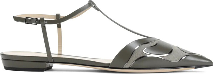 Giorgio Armani Leather Ballerina Shoes