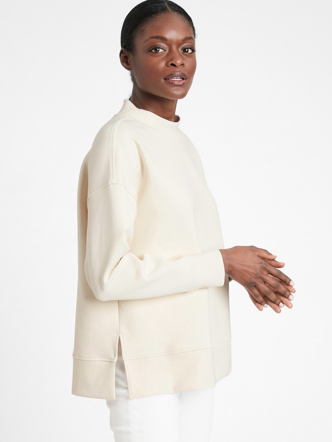 tunic length sweatshirt