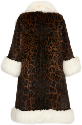 Dolce & Gabbana Animal Print Fur Coat