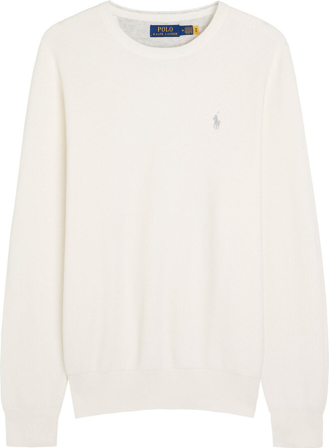 Polo Ralph Lauren Logo-embroidered Waffle-knit Jumper