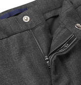 Thumbnail for your product : Incotex Dark-Grey Tapered Wool-Blend Trousers