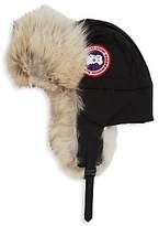 canada goose suede shearling pilot hat