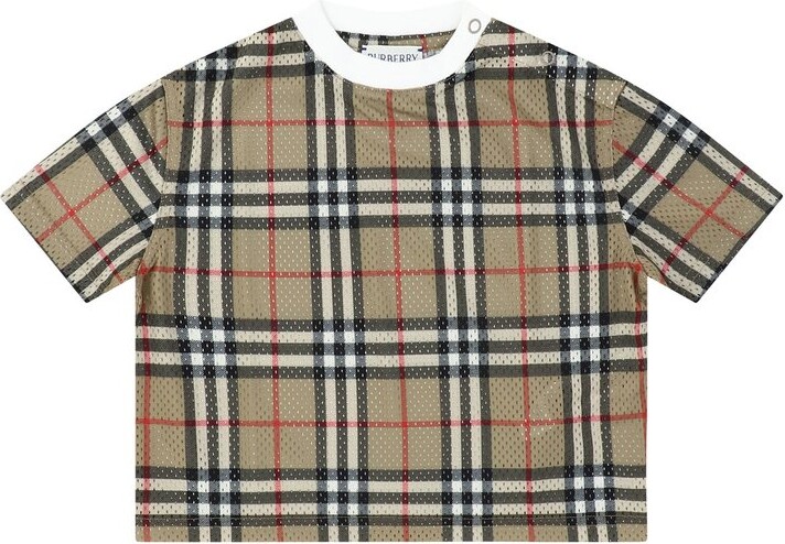 Burberry Children Vintage Check Crewneck Mesh T-Shirt