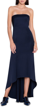 navy blue silk dress long