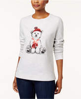 Thumbnail for your product : Karen Scott Petite Embellished Polar Bear Holiday Sweatshirt