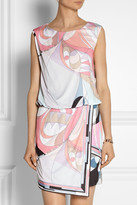 Thumbnail for your product : Emilio Pucci Wrap-effect printed jersey mini dress