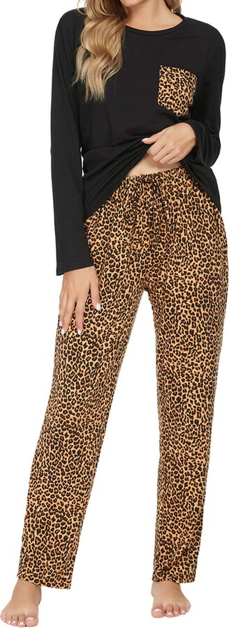 Top Vigor Women S Pyjama Sets Soft Ladies Pyjama Sets Floral Long Pants With Cotton Long Sleeves Nightshirt Sleepwear Super Comfy Pjs For Women Loungewear Shopstyle