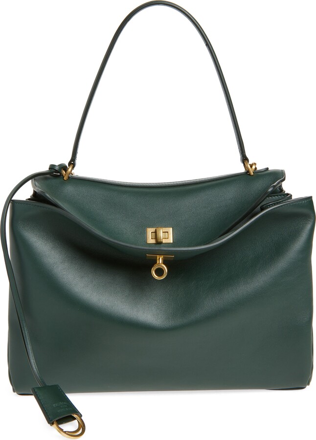 Dark Green Leather Bag ShopStyle UK
