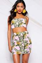 Thumbnail for your product : boohoo Tropical Print Mini Skirt