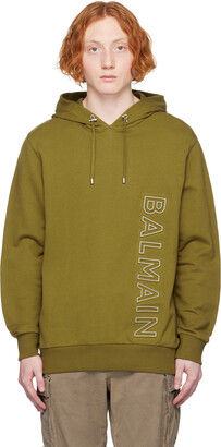 Balmain logo-print hoodie - Green
