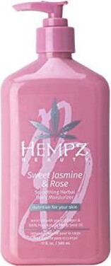 Hempz Sweet Jasmine & Rose Herbal Body Moisturizer for Women, 17 Fl. oz. - Moisturizing Body Lotion with 100% Pure Hemp Seed Oil, Collagen, Shea...