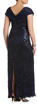 Thumbnail for your product : Tadashi Shoji Plus Sequin Embroidered Gown