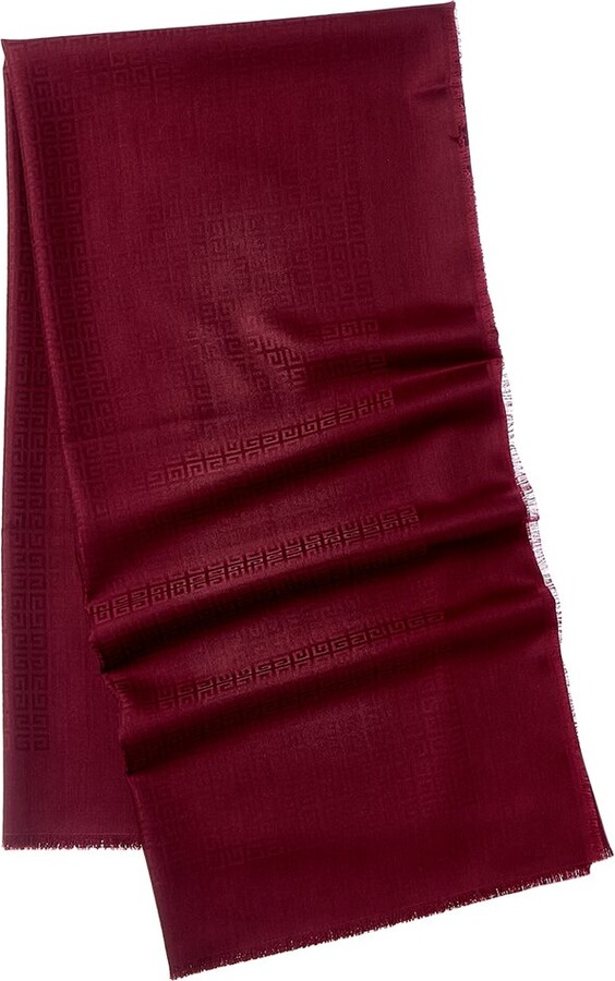 Givenchy 4G Square Large Wool & Silk-Blend Scarf